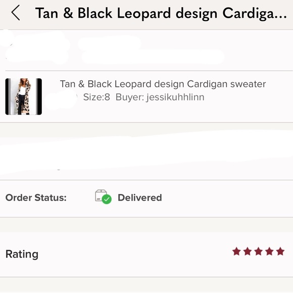 Tan & Black Leopard design Cardigan sweater - Picture 10 of 10